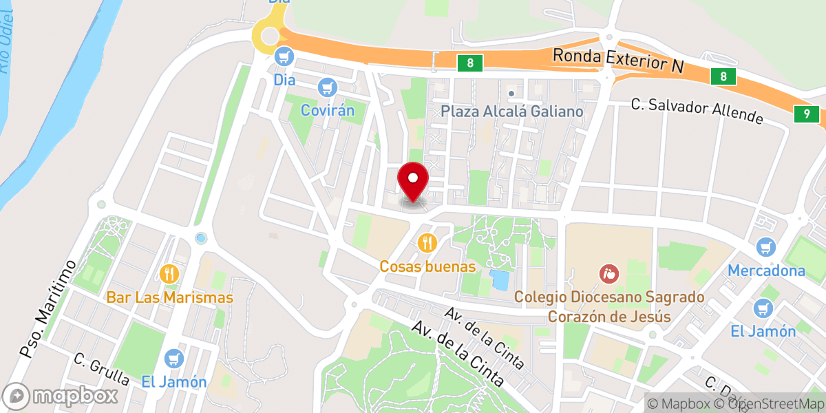 Map showing location of Parroquia de Santa Teresa de Jesús