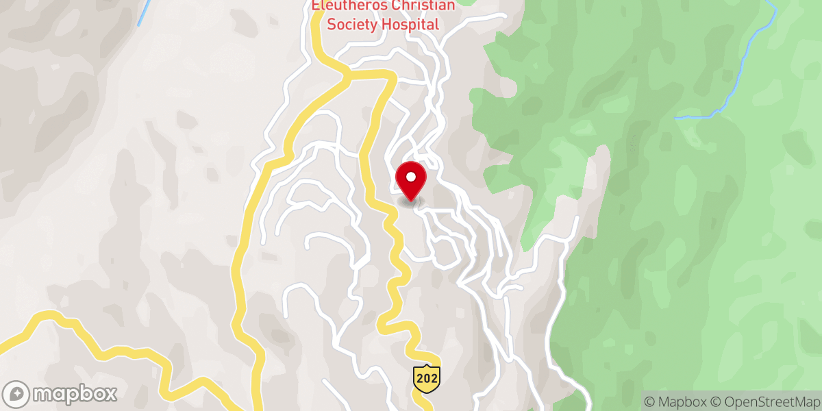 Map showing location of Yimkhiung Baptist Church