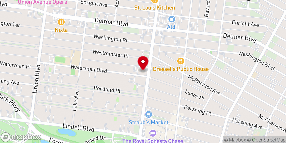Map showing location of First Unitarian Church