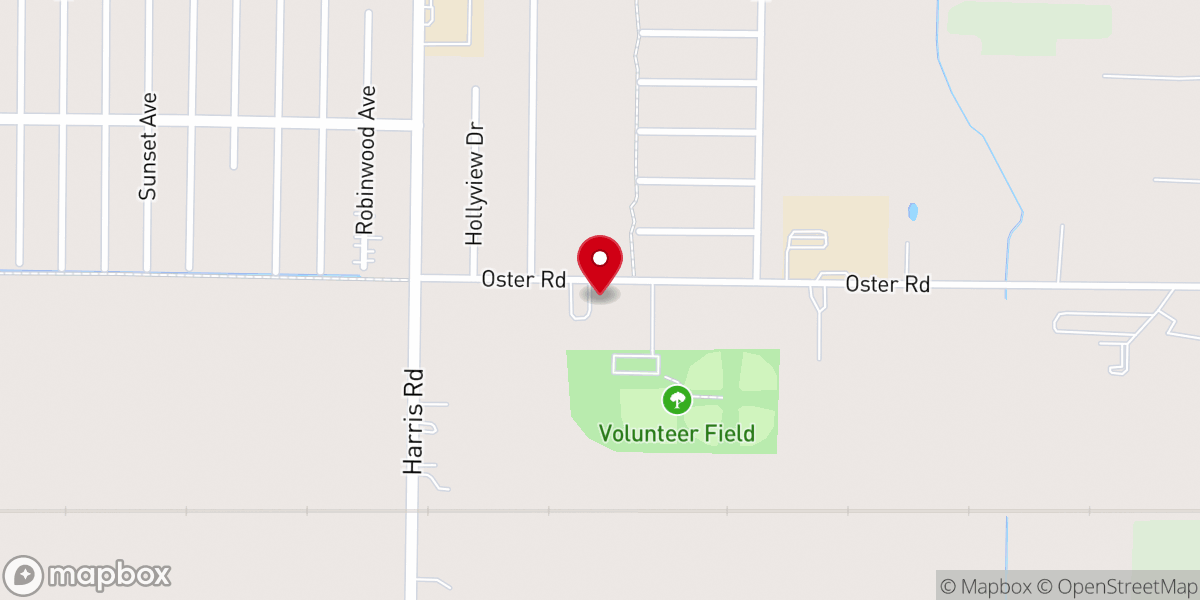 Map showing location of Hope Lutheran Church