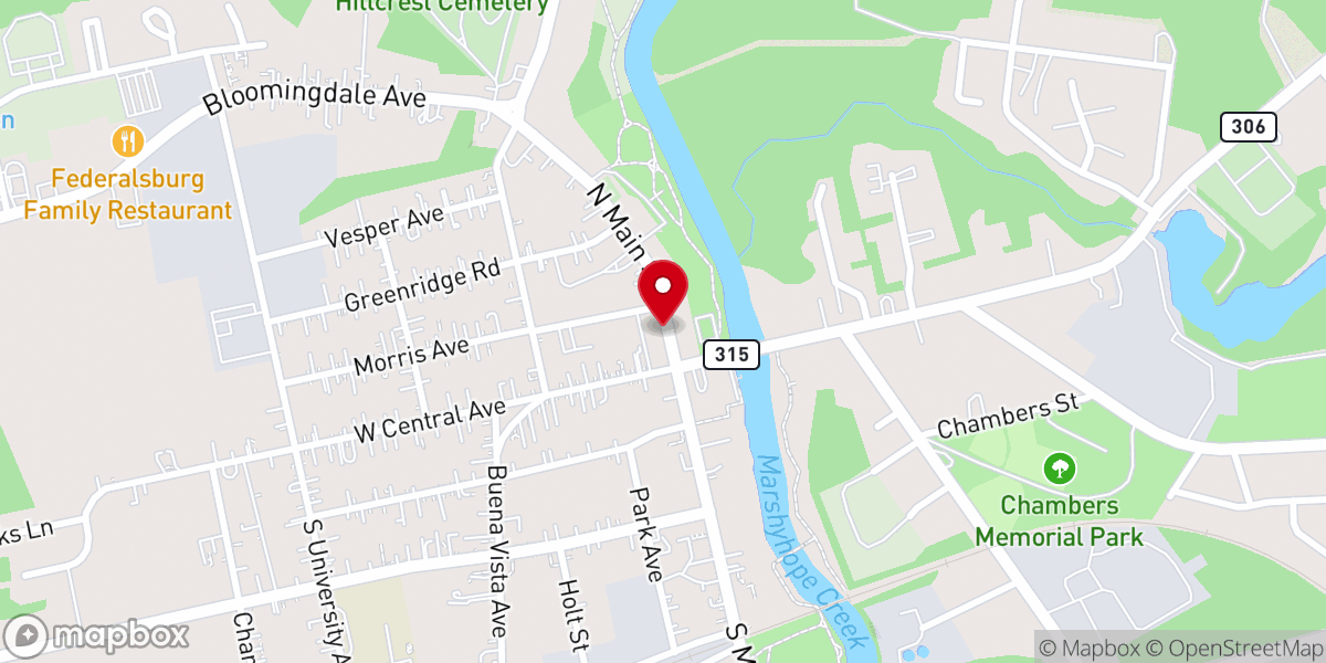 Map showing location of Freedom Temple of Deliverance