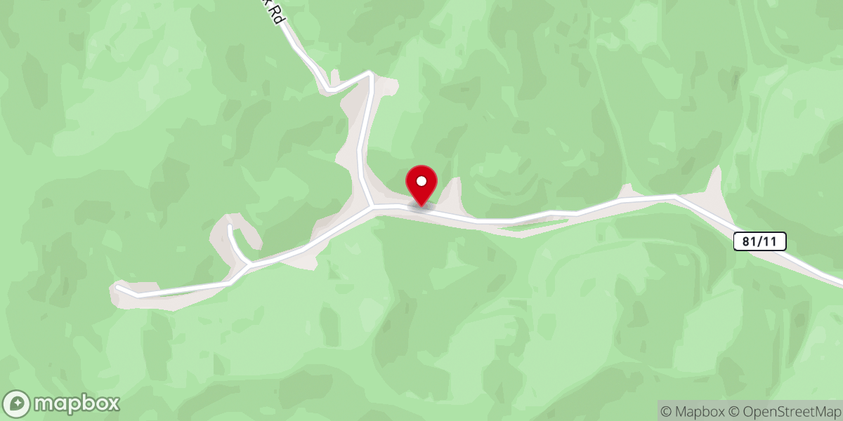 Map showing location of Mount Zion Church