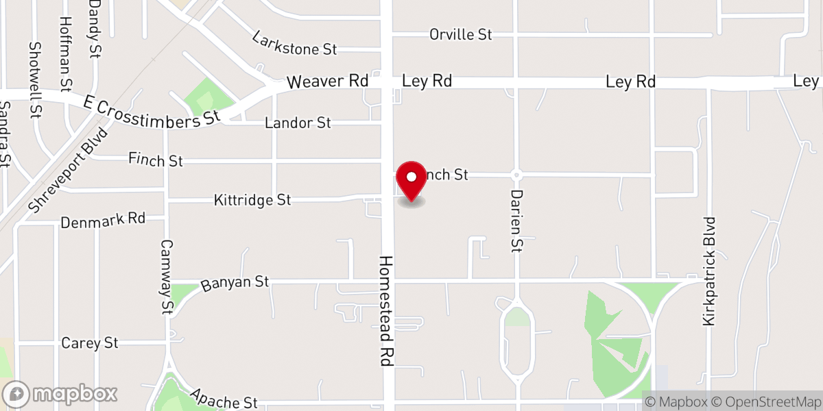 Map showing location of Bethany Baptist Church