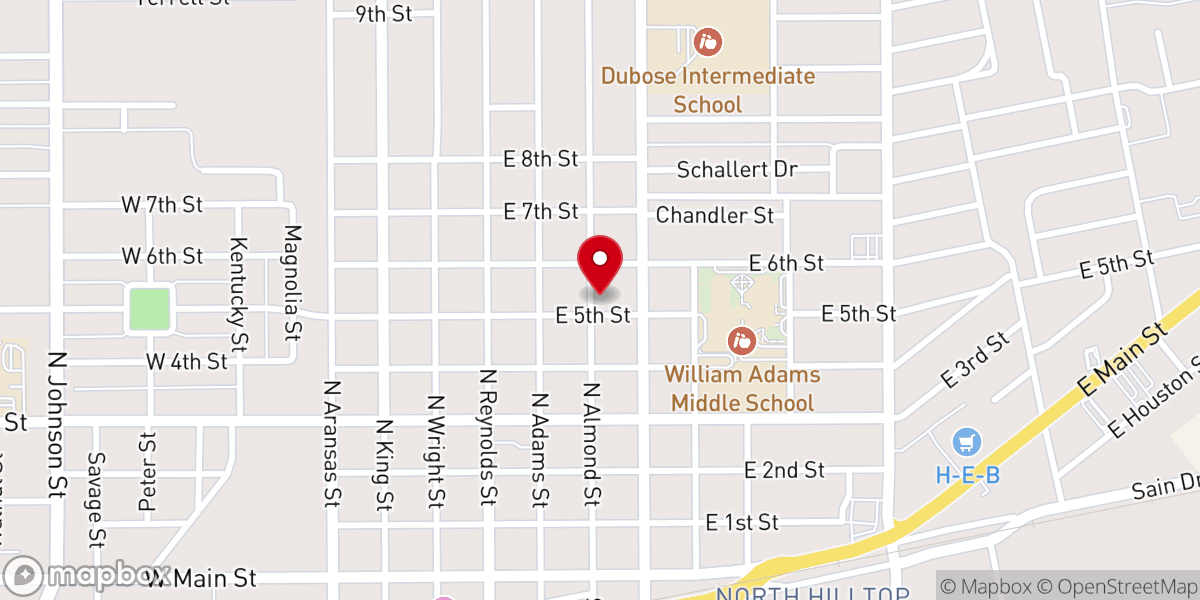 Map showing location of St. Elizabeth of Hungary Catholic Church