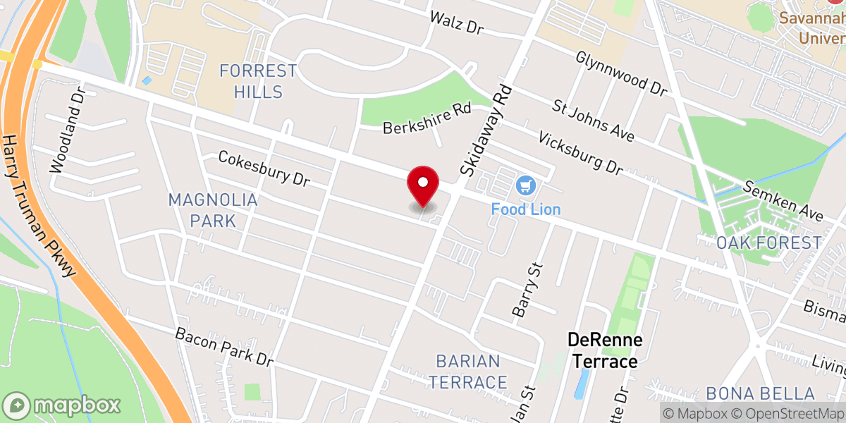 Map showing location of Cokesbury United Methodist Church