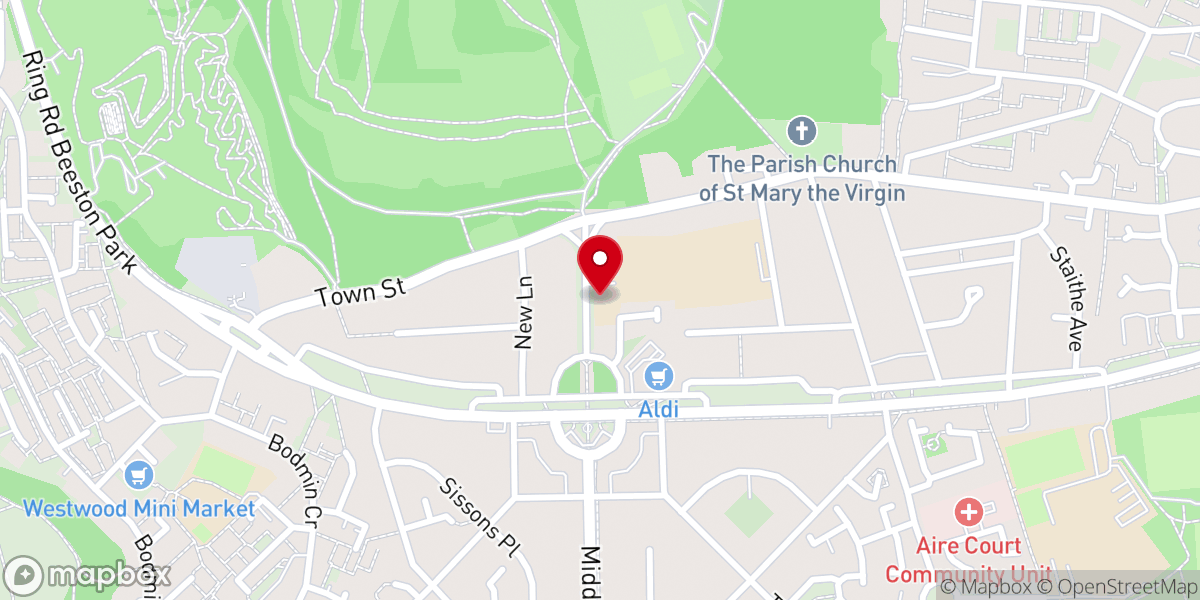 Map showing location of St. Philip Catholic Church