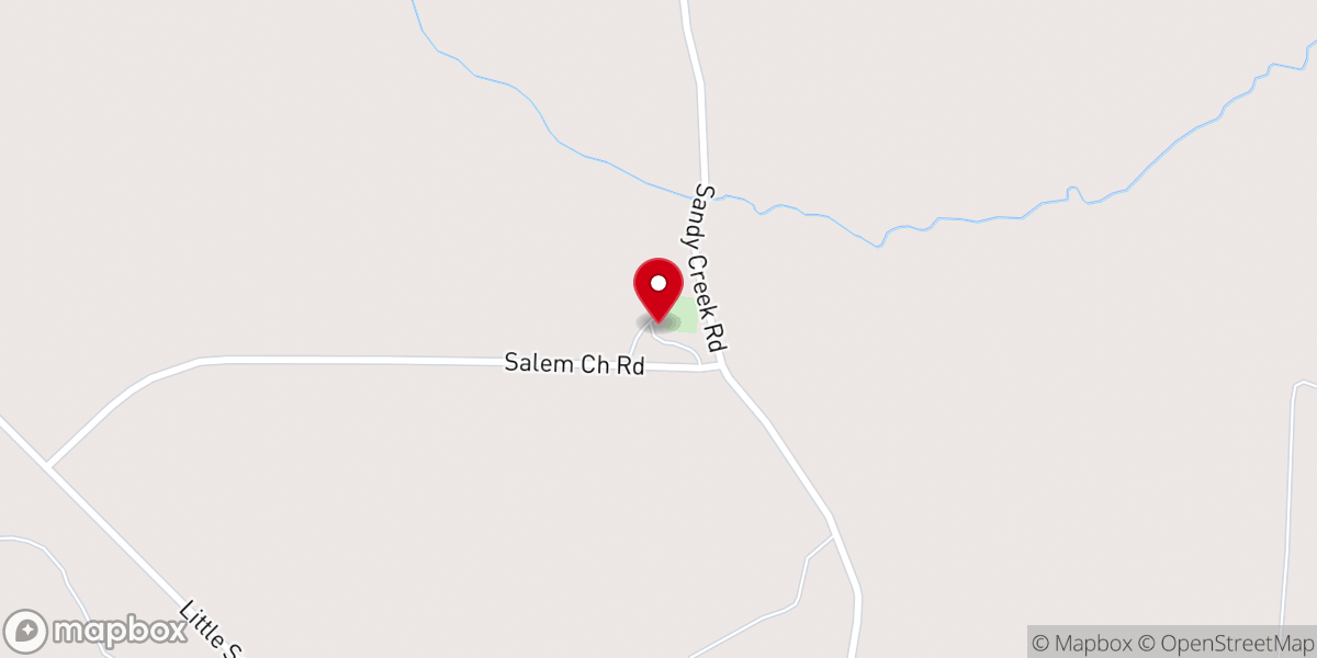 Map showing location of Salem Methodist Church