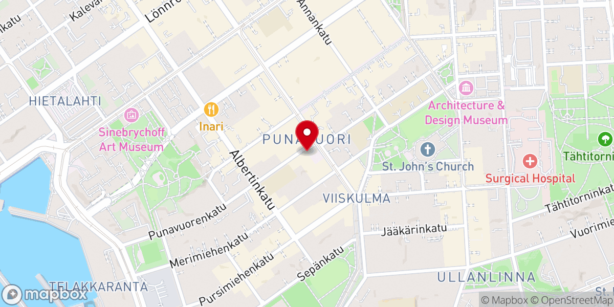 Map showing location of Suomen Metodistikirkko