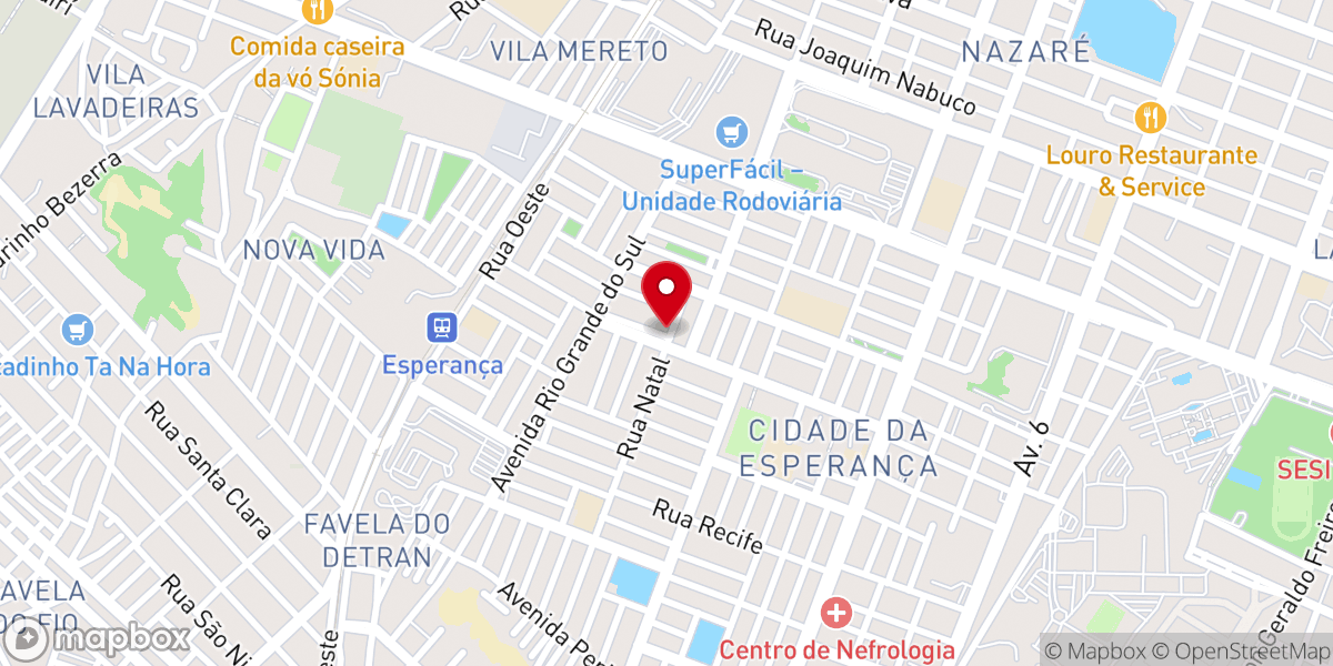 Map showing location of Igreja Batista Renovada Betel