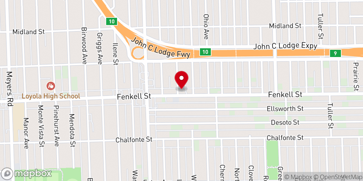 Map showing location of Trinity Baptist Church
