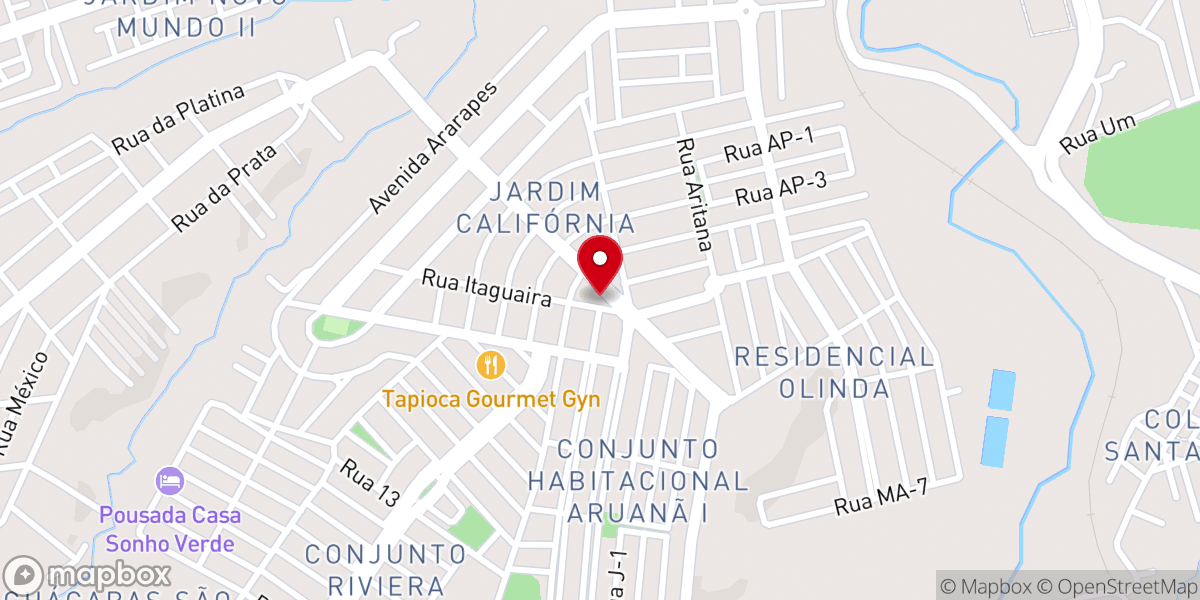 Map showing location of Igreja Assembléia de Deus - Missão - Ministério de Goiás (AMMIGO)