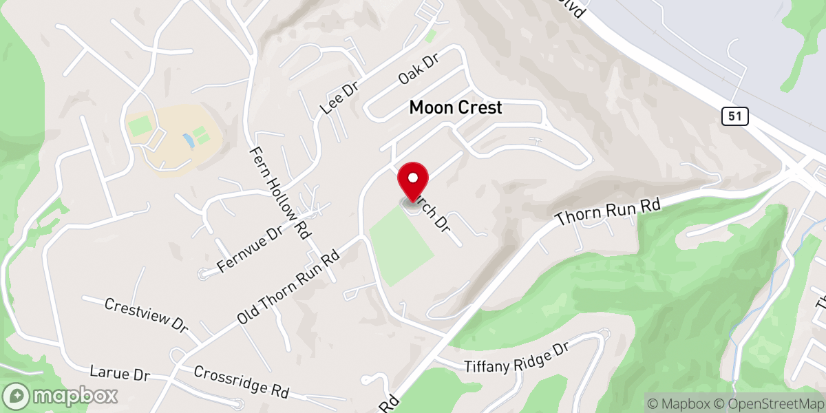 Map showing location of Faith Community Christian Church