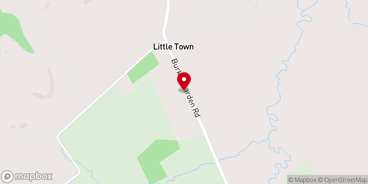Map showing location of Burke’s Garden General Store
