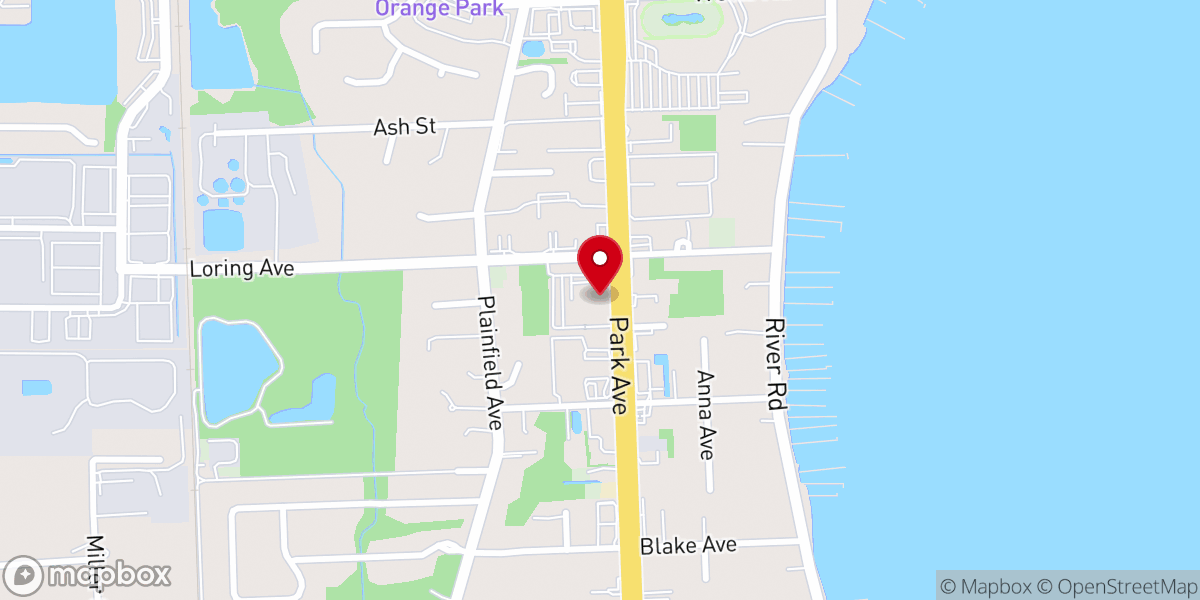 Map showing location of Island View Baptist Church