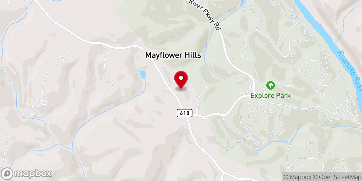 Map showing location of Mayflower Hills Baptist Church
