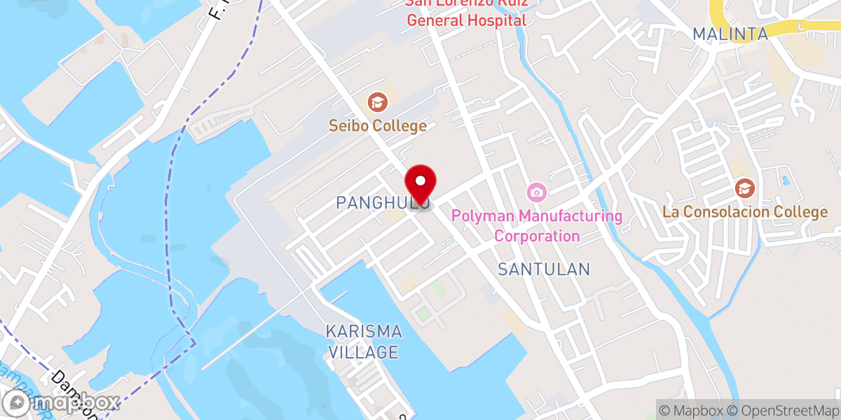 Map showing location of Jesus the Living Stone International Assembly of God Church