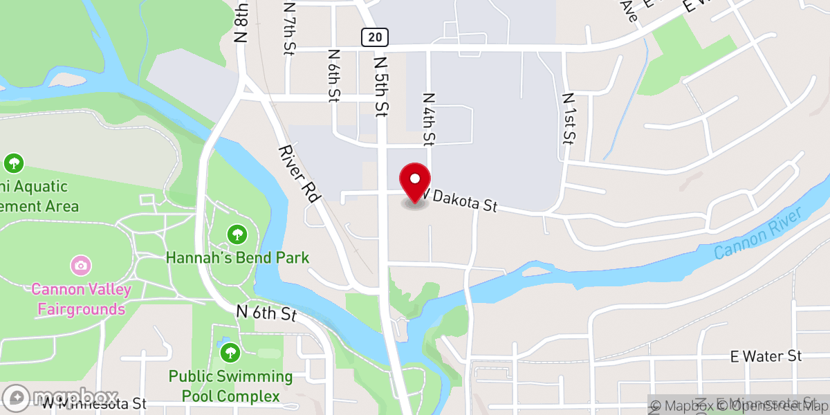 Map showing location of True North Church