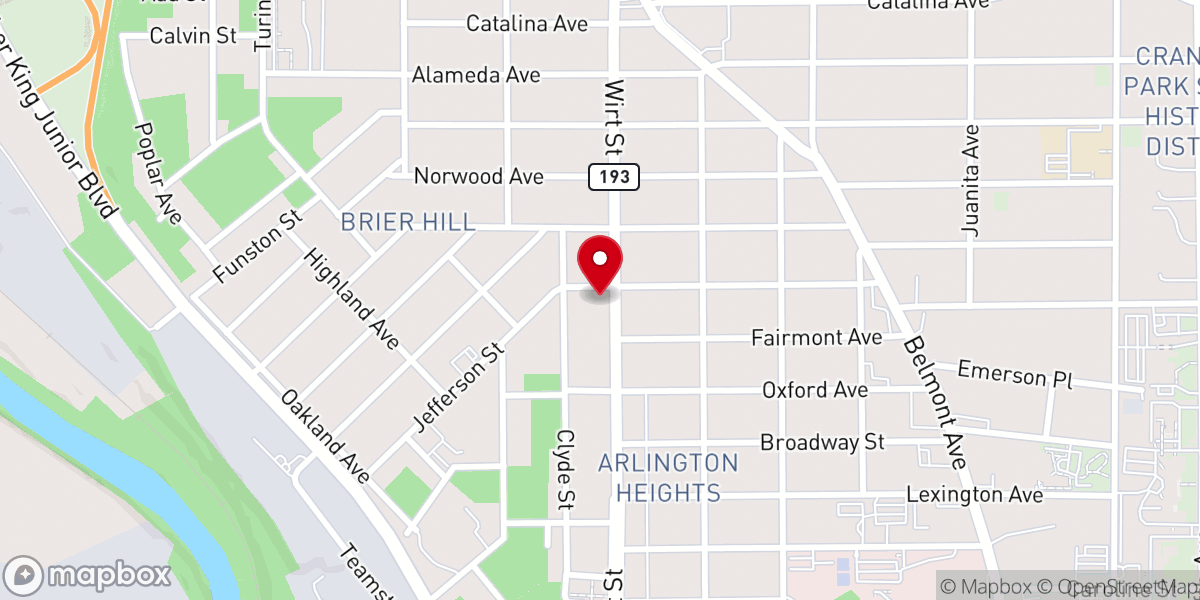 Map showing location of New Grace Missionary Baptist Church