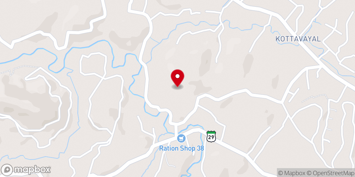 Map showing location of The Pentecostal Mission Cemetery Kunnambetta (Kalpetta)
