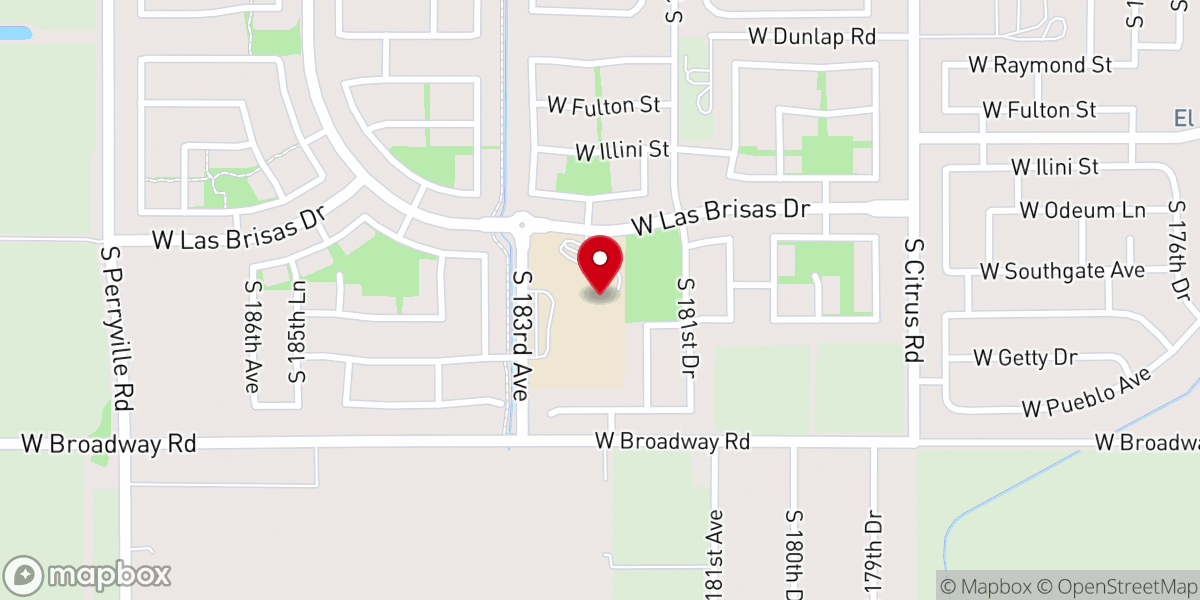 Map showing location of Westpointe Baptist Church