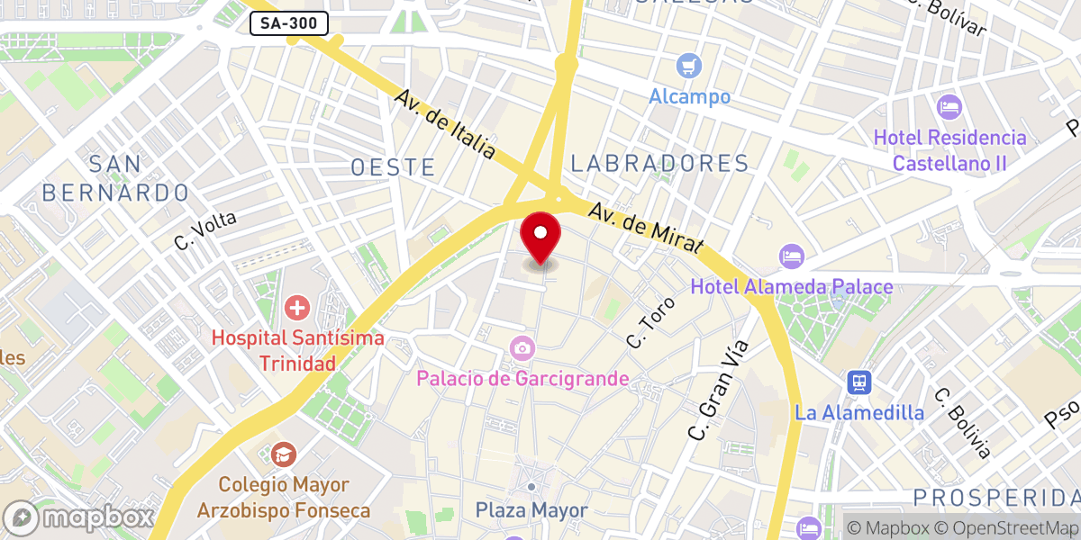 Map showing location of Iglesia Parroquial de Santa María Magdalena de Salamanca