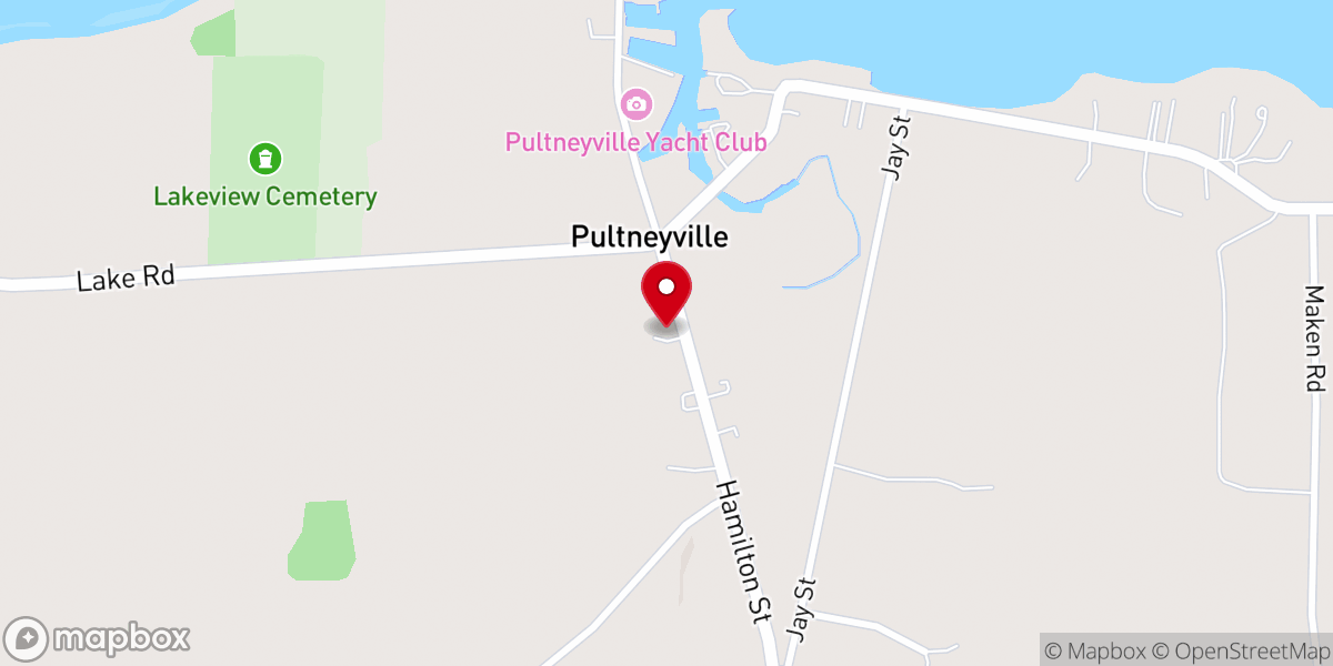 Map showing location of Pultneyville United Methodist Church