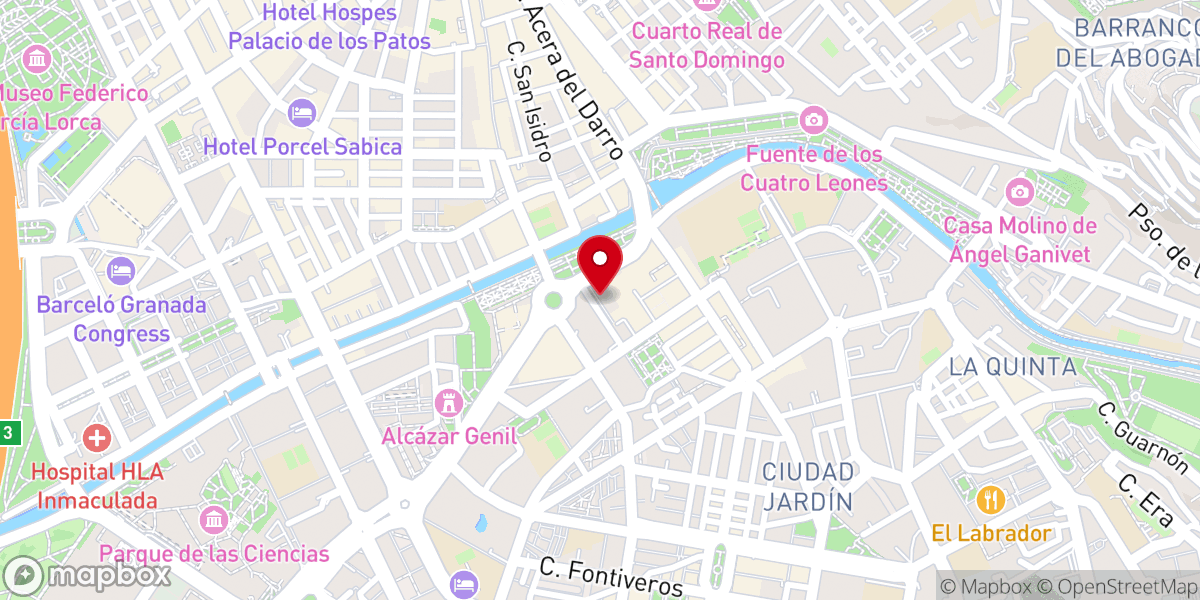 Map showing location of Iglesia Cristiana Evangelica A Los Pies del Rey Granada