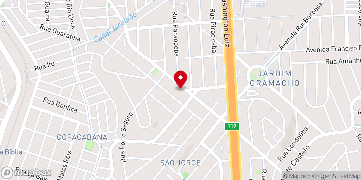 Map showing location of Igreja Pentencostal Missionaria Chama Viva