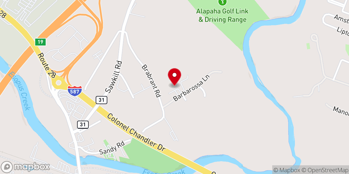 Map showing location of River of life Church