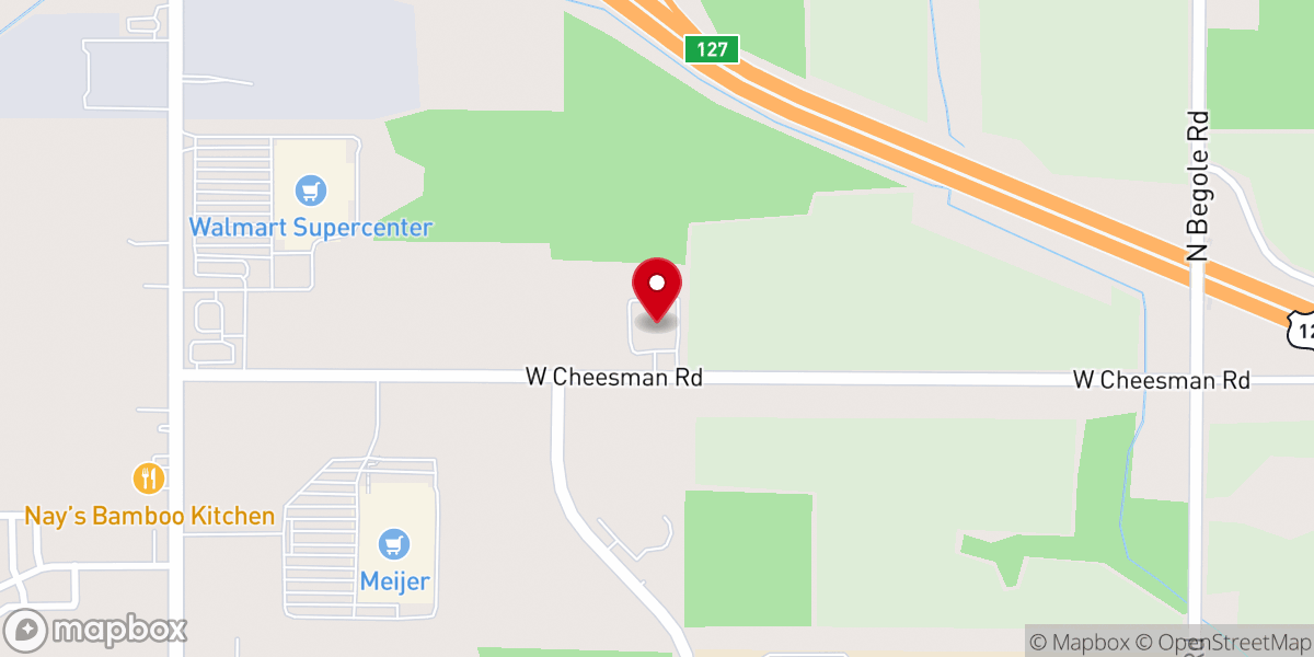 Map showing location of Central Michigan Youth For Christ