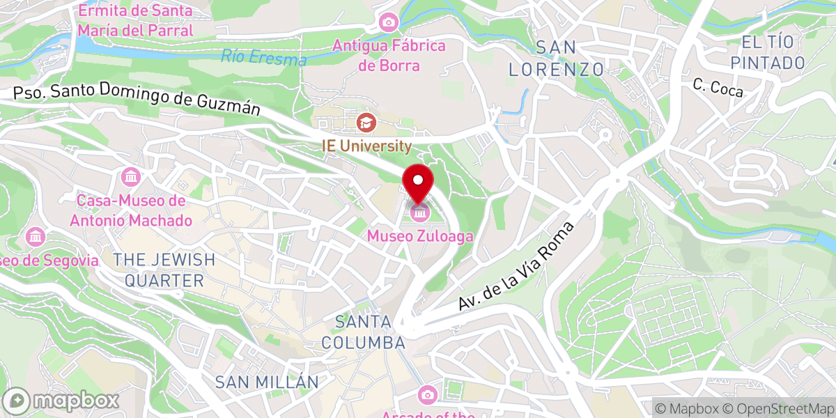 Map showing location of Iglesia de San Juan de los Caballeros