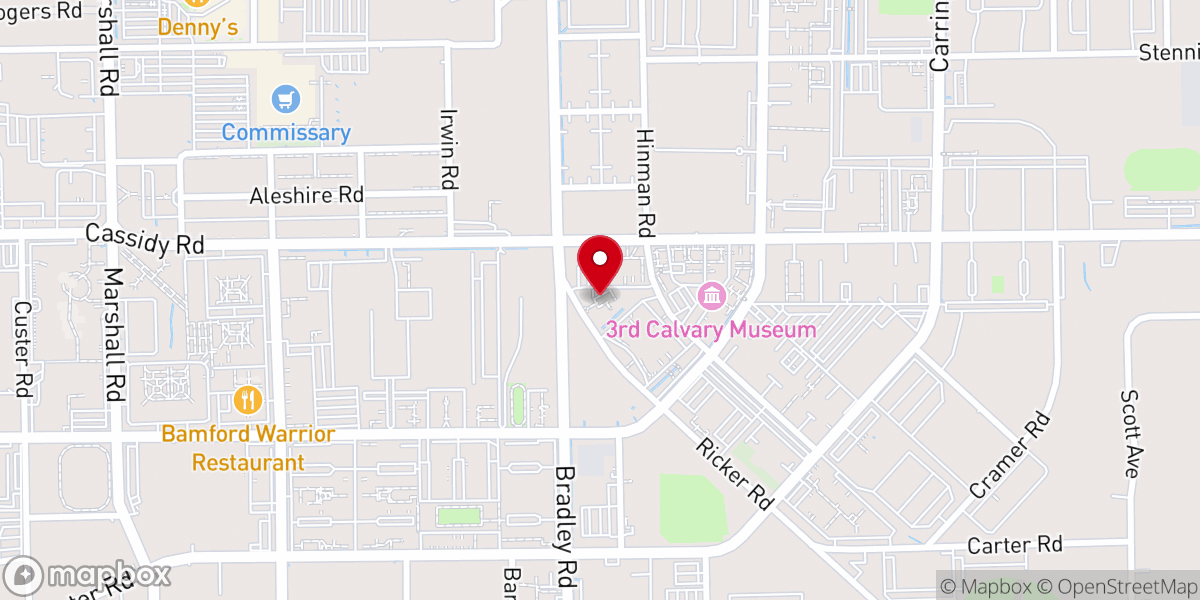 Map showing location of Hope Chapel