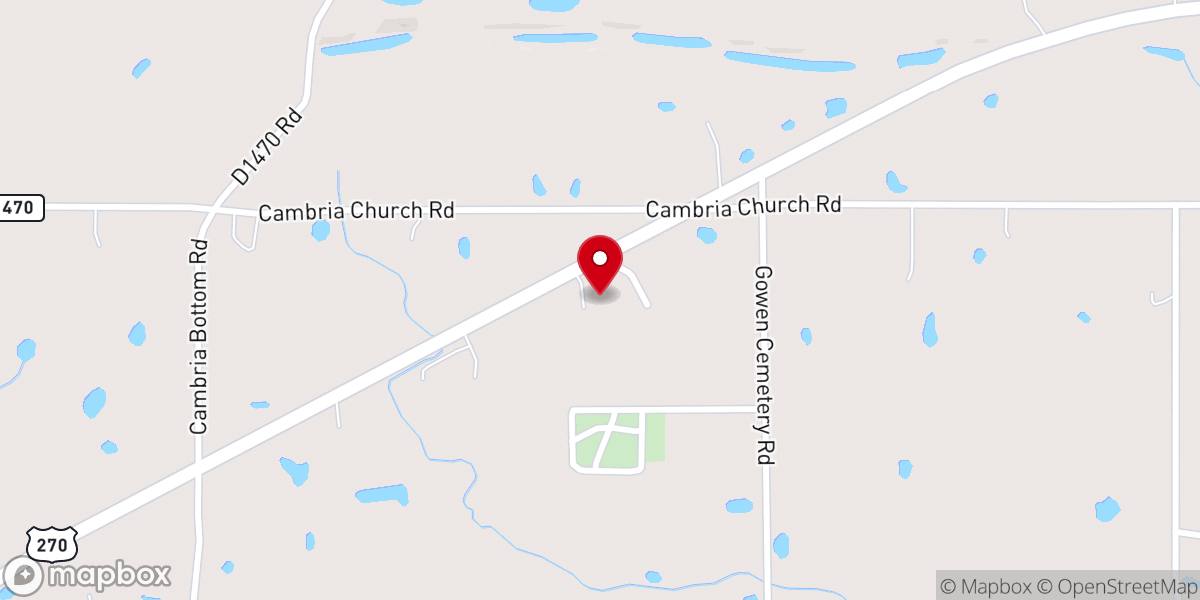 Map showing location of Faith Assembly of God