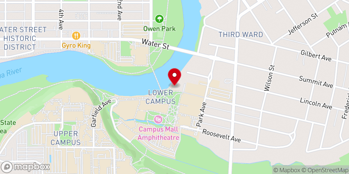 Map showing location of Newman Catholic Church