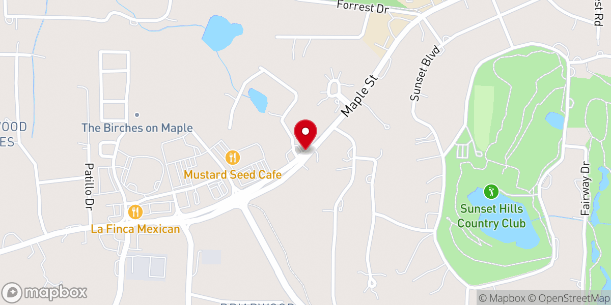 Map showing location of New Life Christian Church