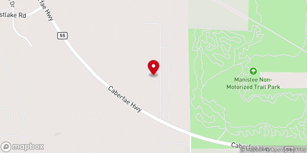 Map showing location of Manistee County Humane Society