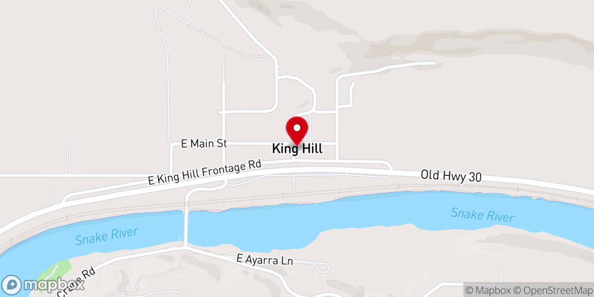 Map showing location of King Hill