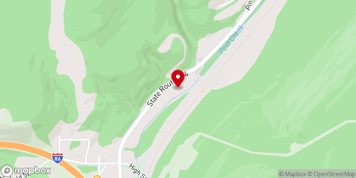 Map showing location of Steuben County Habitat for Humanity