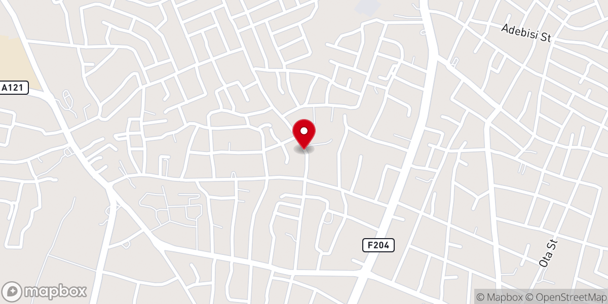 Map showing location of Christ apostolic church revival centre