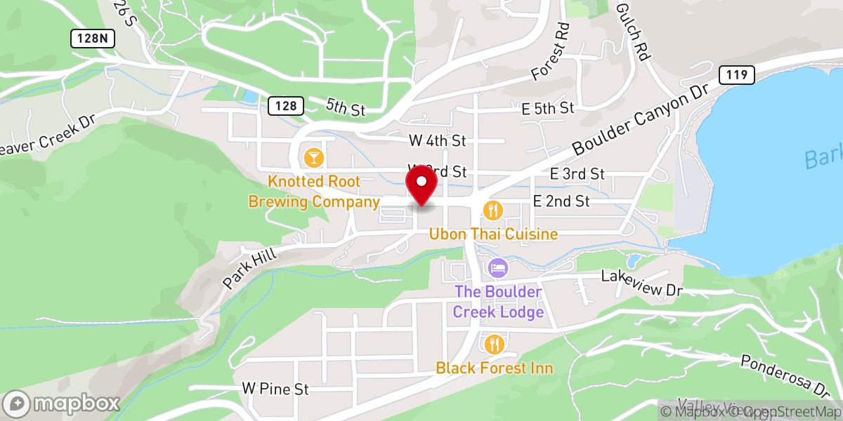 Map showing location of Nederland Community Presbyterian Church