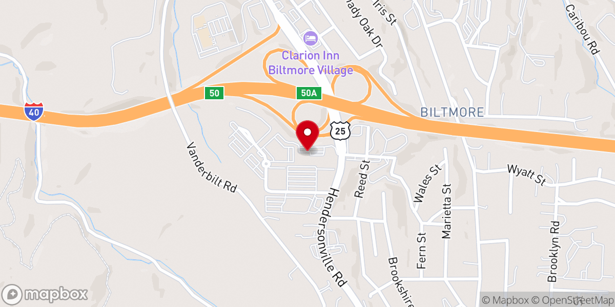 Map showing location of Asheville Foster Seventh-day Adventist Church