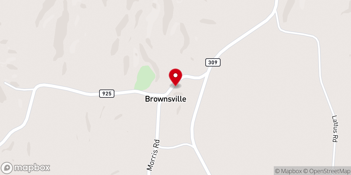 Map showing location of David's Chapel Baptist Church