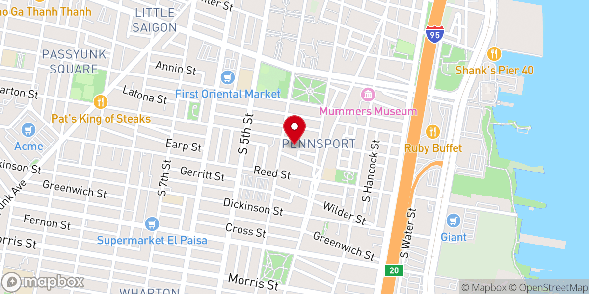 Map showing location of St Casimir's Lithuanian Catholic Church