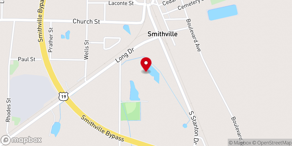 Map showing location of Jerusalem Grove Missionary Baptist Church