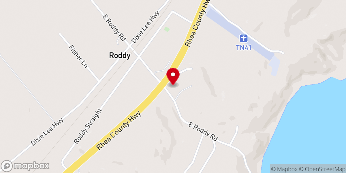 Map showing location of Bethel Baptist Church