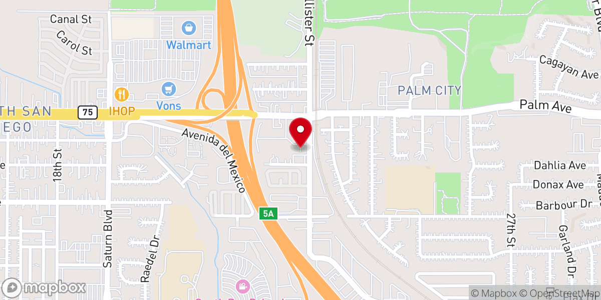 Map showing location of Bethany Assembly of God Church