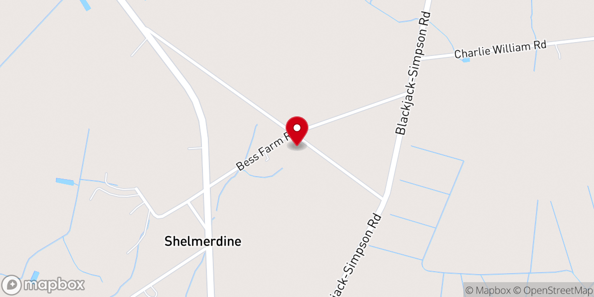 Map showing location of Anderson Chapel AME