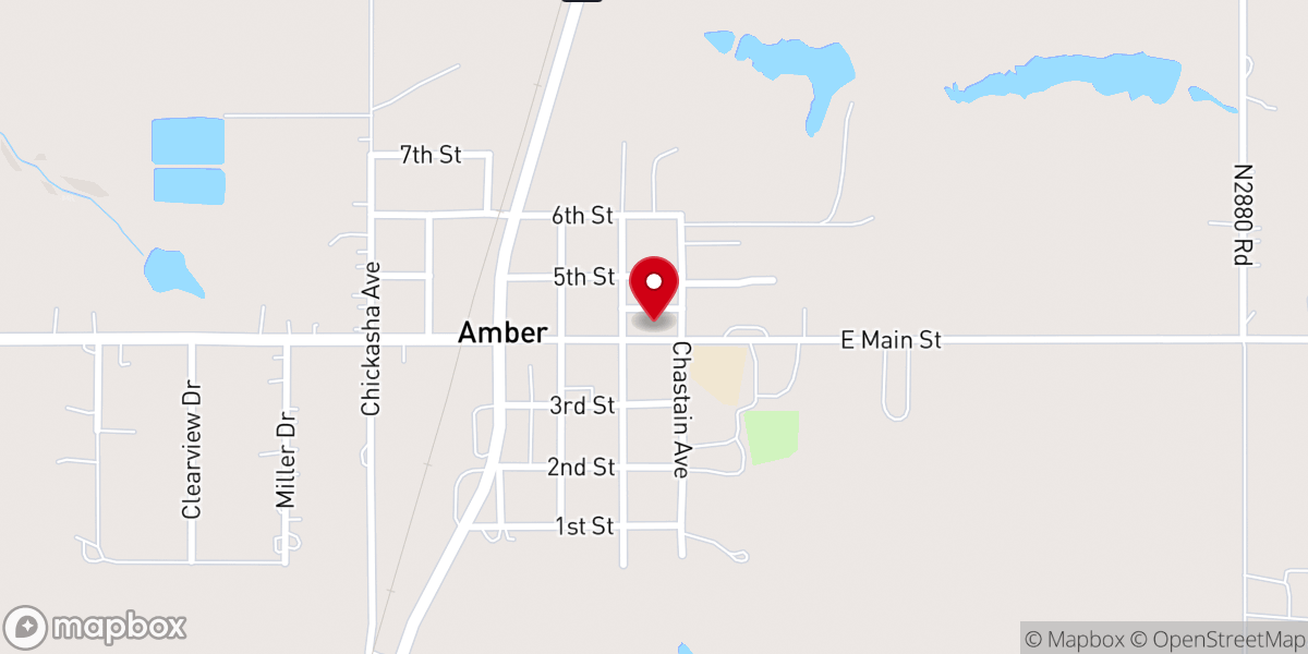 Map showing location of First Baptist Church, Amb
