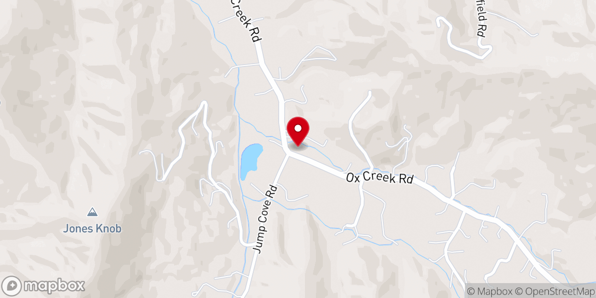 Map showing location of Ox Creek Church