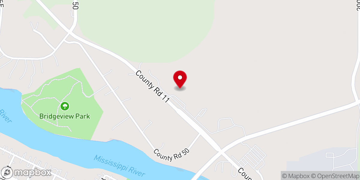 Map showing location of Bridgeview Assembly of God